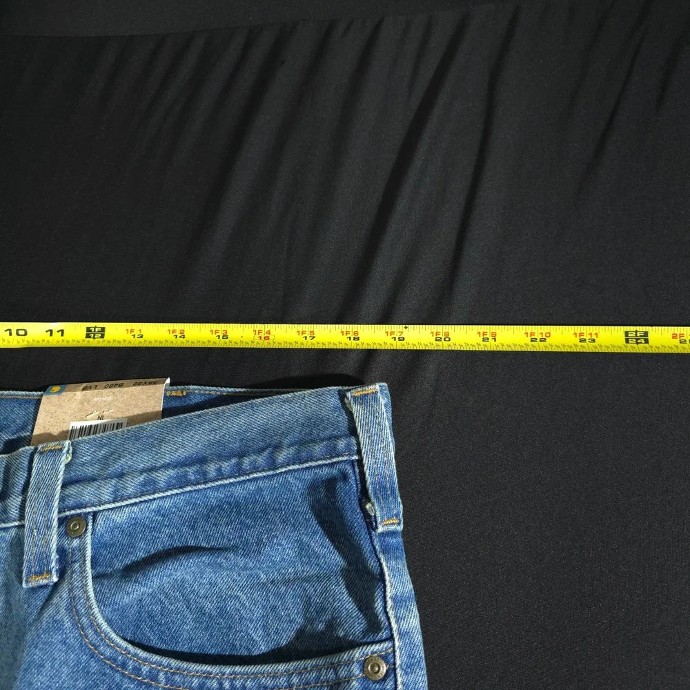 Carhartt B460 LVB Jeans Mens 38x32 Blue Relaxed Fit Straight Leg Workwear Denim